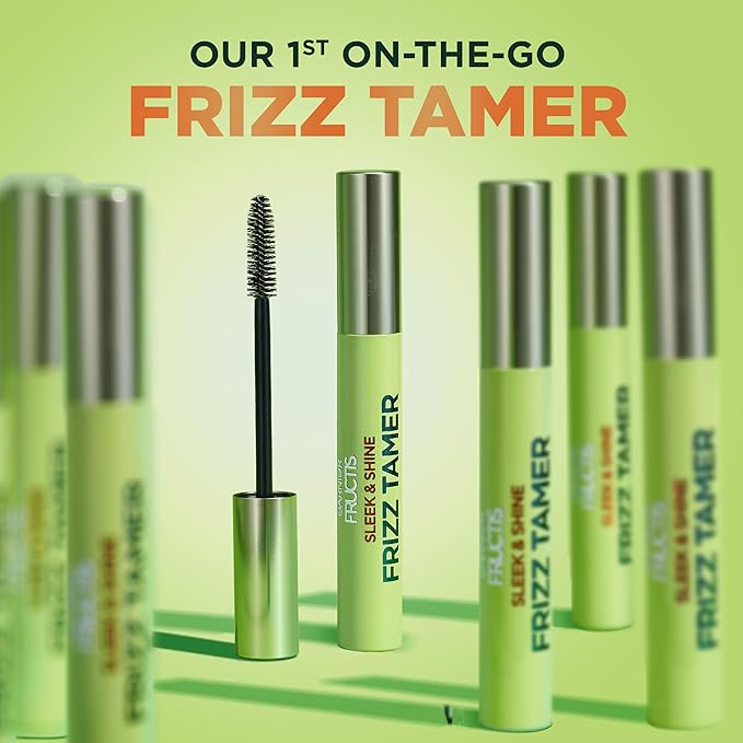Garnier Fructis Sleek & Shine Frizz Tamer Hair Serum Wand, Flyaway Wand and Hair Mascara Stick, Tame Flyaways Smooth Frizz & Style Edges For Up to 12HRs of Sleek, Slick Back Styling, 0.27 fl oz