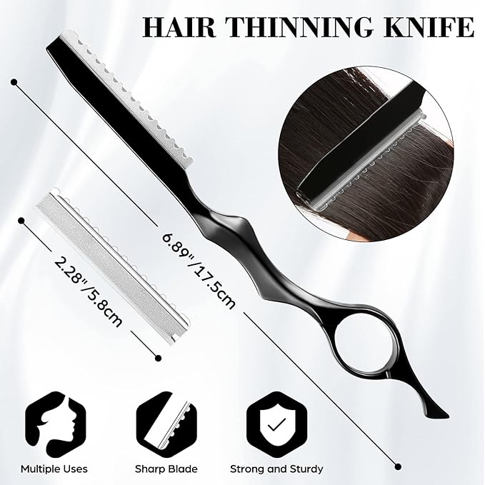Wenshall Hair Cutting Scissors Professional 6.89 inch Barber Scissors Multifunctional Salon Thinning Scissors Straight Shears Tools for Mother Father Friends' Christmas Gift