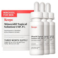 Keeps Minoxidil Solution 5% for Men, 3 Month Supply (3 x 2 fl oz Bottles)
