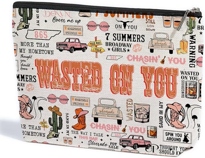 ZHAMEN Western Makeup Bag Western Gifts Cosmetic Bags for Women