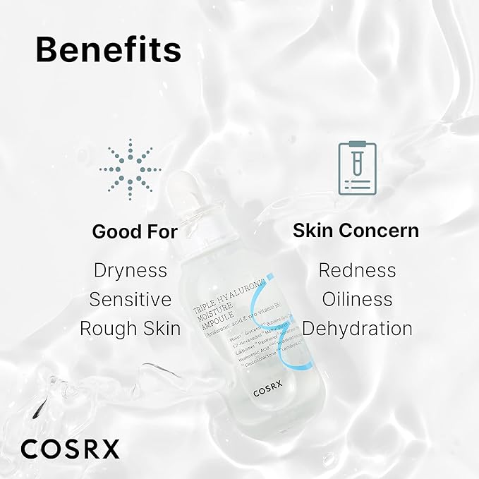 COSRX 3X Hyaluronic Acid Moisture Ampoule For Dry Skin, 1.35 fl.oz