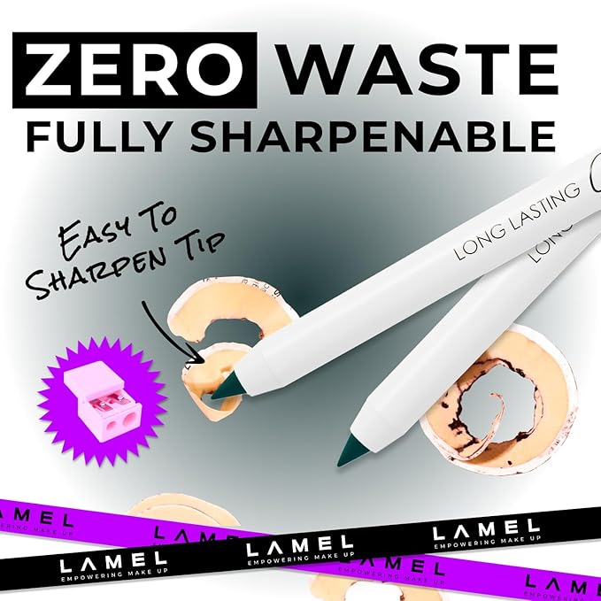 Lamel No Smudge Waterproof Gel Eyeliner Pencil – Metallic Green