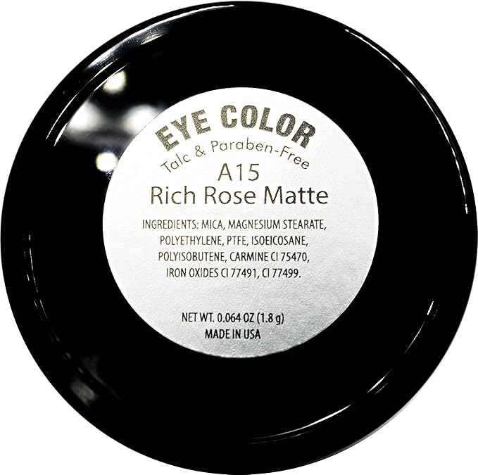 Pure Ziva Rich Dusty Rose Pink Matte Red Mauve Pressed Powder Single Vegan Eyeshadow; Talc, Paraben & Cruelty Free