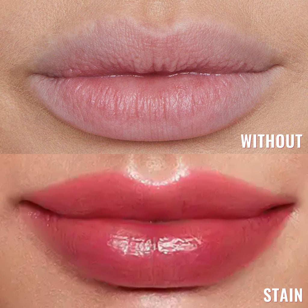 Vevivia Beauty Lip Stain - Lip Liner Stain, Long Lasting Peel Off Lip Stain, Natural Peel Off Lip Liner Stain with Tweezer, Easy to Use, Waterproof, Smudge-proof, Transfer-proof, Nude Pink