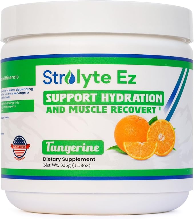 Strolyte Ez Keto Electrolytes Powder - Sugar Free Daily Hydration Powder Boost Energy & Muscle Recovery - Refreshing Tangerine Electrolyte Powder with All Essential Electrolytes & Trace Minerals