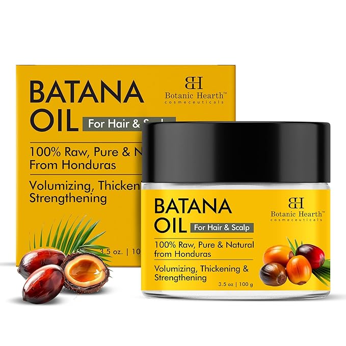 Botanic Hearth Pure Organic Raw Batana Oil for Hair Growth - 3.5 fl oz
