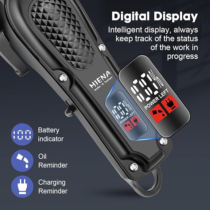 HIENA PRO Hair Clippers for Men, Cordless Clipper and Trimmer Set