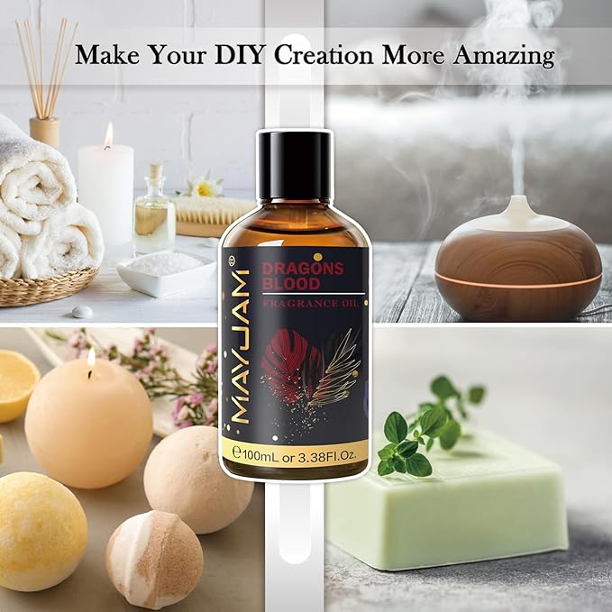 MAYJAM Dragons Blood Fragrance Oil for Diffusers for Home, 100ML/3.38FL.OZ