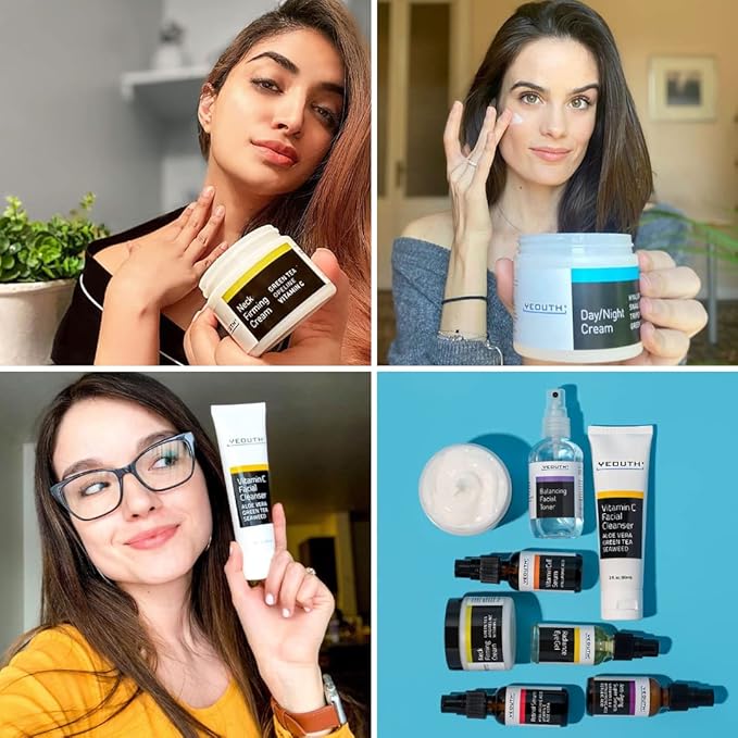 YEOUTH 8-Piece Full Size Skin Care Set for Visibly Smoother-Looking Skin