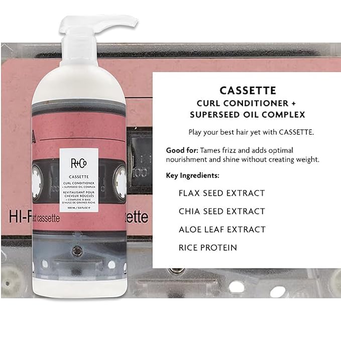 R+Co Cassette Curl Shampoo and Conditioner Set, 33.8 oz (Pack of 2)