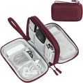 FYY Electronic Organizer, Travel Tech Pouch Bag, Medium, Wine Red