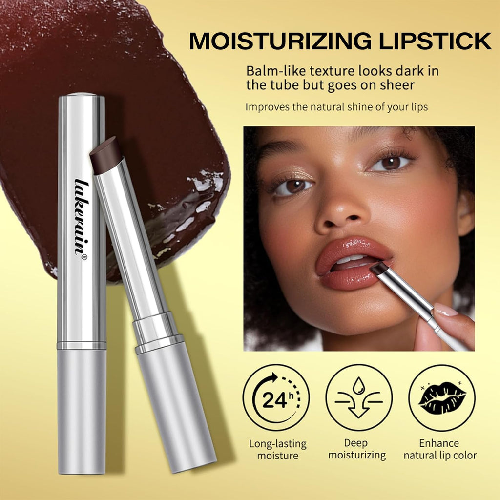 2Pcs Black and Pink Moisturizing Honey Noir Lipstick for All Skin Tones