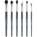 EVRCHGIEA Natural Goat Hair Eye Makeup Brush Set, 6 Pcs Professional Blending Eyeshadow Makeup Brushes for Concealer Eyebrows Eyeliner, Soft Hairs & Wood Handle… (blue 6pcs)