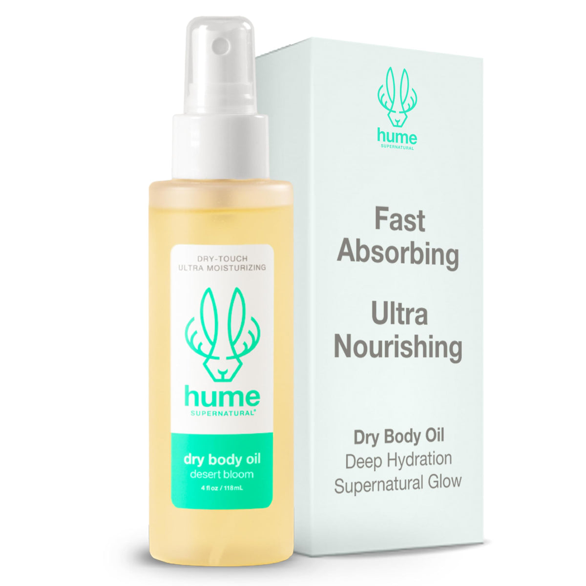 HUME SUPERNATURAL Dry Body Oil Spray, Desert Bloom, Fast Absorbing, 1-Pack