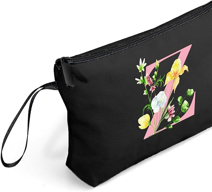 SEAMOON A-Z Gifts for Women Who Have Everything, Makeup Bag with Mirror,Z