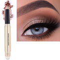 Metiplou Rose Gold Eyeshadow Stick And Eyeshadow Brush Eye Makeup Cream Shimmer Glitter Smooth Eye Shadow Sticks Pencil Nude Matte Palette Primer Crayon Liquid Highlighter Natural Long Lasting 03