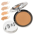 Advanced Mineral Makeup 4-in-1 Pressed Foundation Powder with Natural SPF, Concealer & Finishing for Medium to Full Coverage Foundation, Mineral-Based (Halle,.35 oz)