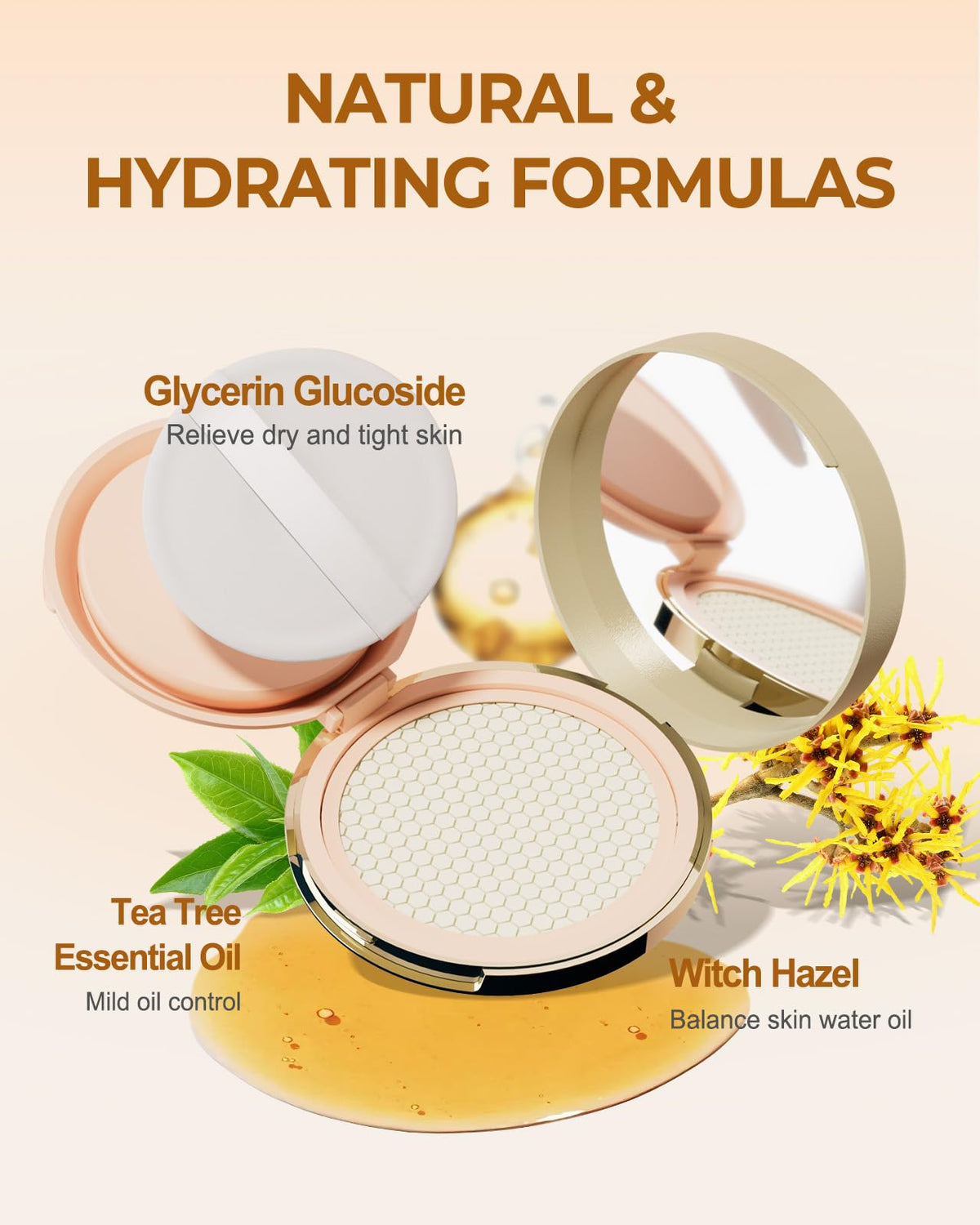 Face Oil Blotting Cushion Instead of Oil Blotting Paper Sheets for Oily Skin, Oil Absorbing Liquid Mattifying Cushion, Oil Control with Natural Tea Tree, Absorb Excess Oil for Makeup