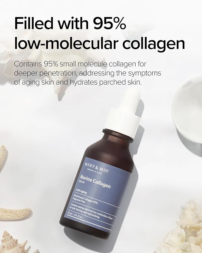 Mary&May Marine Collagen 95% Firming Face Serum, 1.01 fl oz