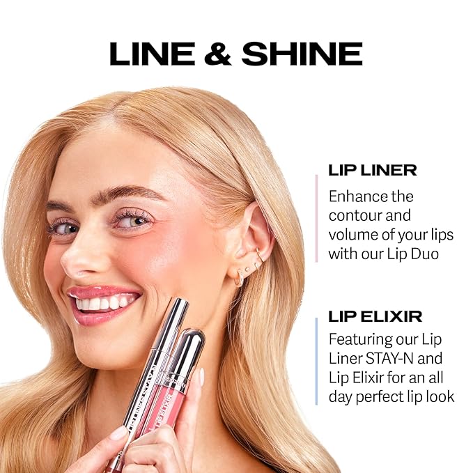 Sacheu Lip Liner STAY-N Peel Off & Lip Elixir Duo, p-INKED & Bunny Ear