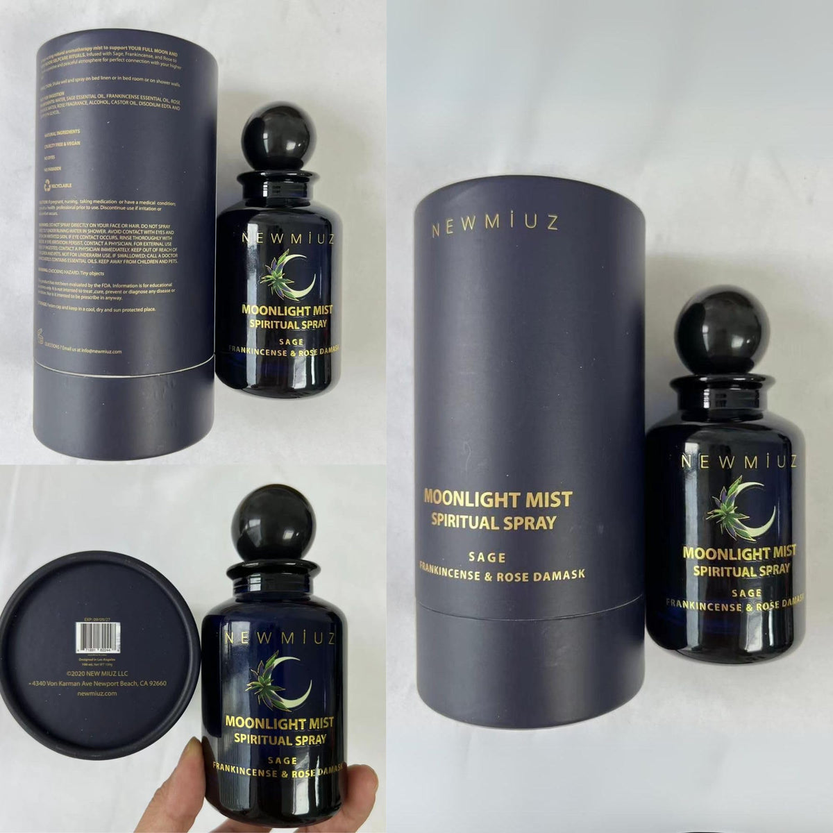 Clearing Sage Smudge Spray Mist Spiritual Aromatherapy for Stress Relief Success Prosperity Frankincense Rose Natural Essential Oils Destress Gift