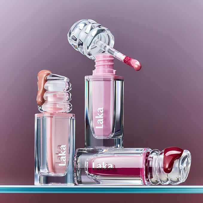 Laka Maxi Glayer Tint 3.8g/0.13oz., Glass Layer of Gloss, Ultra Glow & Vivid Layerable Pigments, High Shine Lip Oil, K-Beauty (#616 Maple)