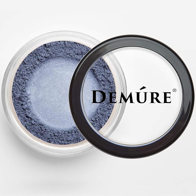 Demure Mineral Make Up (Smoky Blue) Eye Shadow, Shimmer, Loose Powder, Glitter, Eye Makeup, Natural, Professional