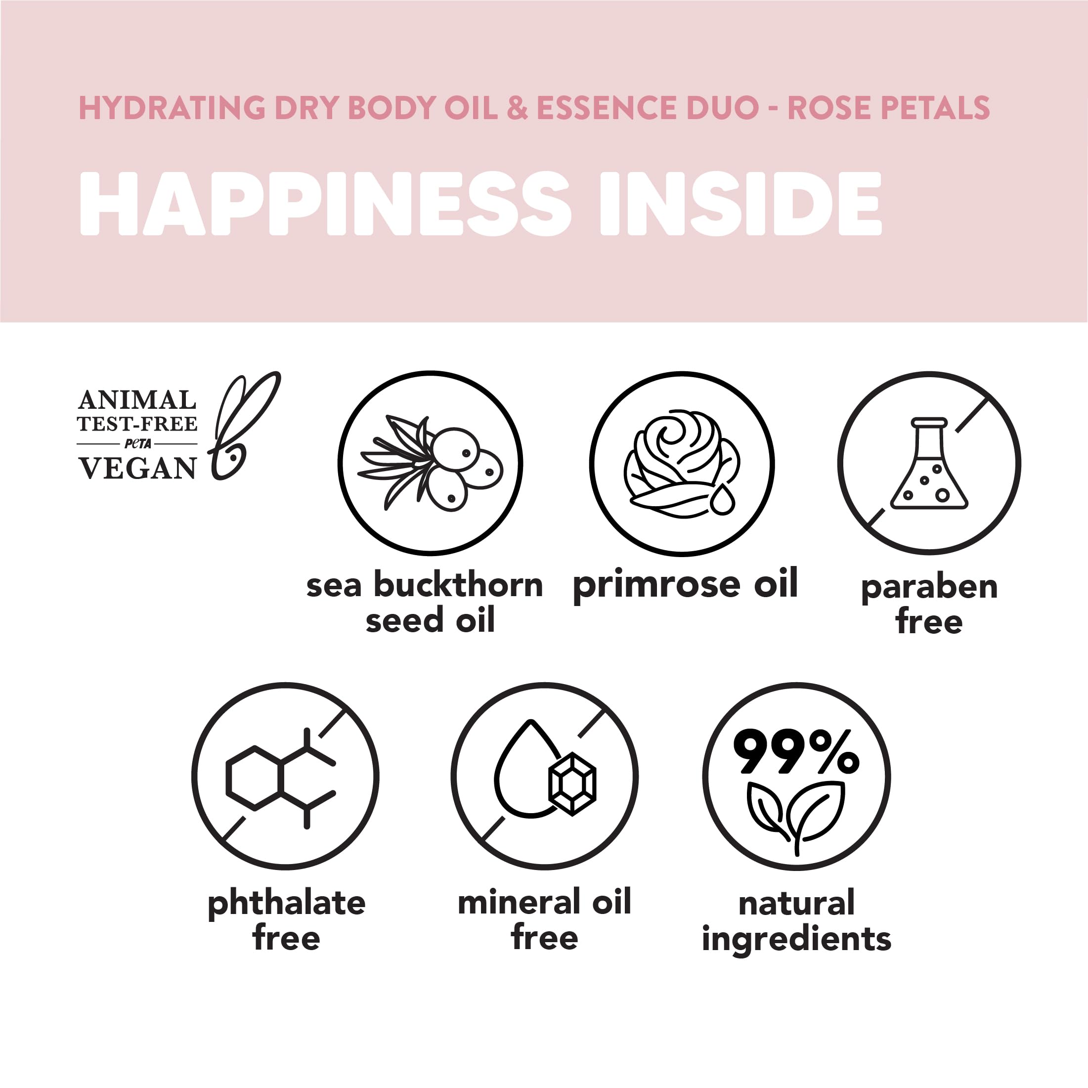 Onyx Professional Hydrating Dry Body Oil, Rose Petals, 3.7 fl oz, 2pk