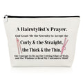 Hairdresser Gifts Hair Stylist Prayer Makeup Bag Hair Stylist Presents Hairstylist Gift Christian Appreciation Presents for Salon Religious Birthday Cosmetic Bag Cosmetology Graduation Travel Pouch