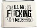 UPNEGE Funny Medicine Gifts Med Travel Makeup Bag for Women