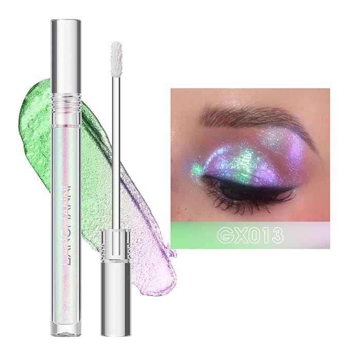Jolilab 2Pcs Liquid Chameleon Eyeshadow Set, Holographic Multichrome Makeup