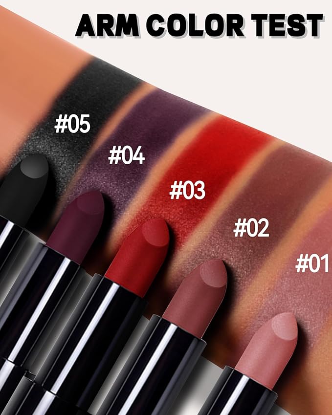 Caedelfly Velvet Matte Lipstick,Dark Purple Lipstick for Women,Halloween-04
