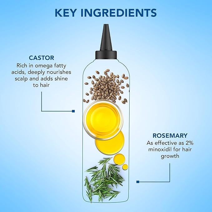 Botanic Hearth 100% Pure Rosemary Castor Oil For Hair Growth - 6.7 Fl oz