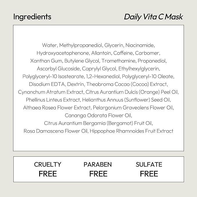 LAPCOS K Beauty Vita C Sheet - Revitalizing Vitamin C Face Mask (Pack of 5)