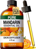 100% Pure Mandarin Oil - 4 Fl Oz Mandarin Essential Oil for Hair, Skin, Diffuser, Aromatherapy & DIY Soap Making Scent