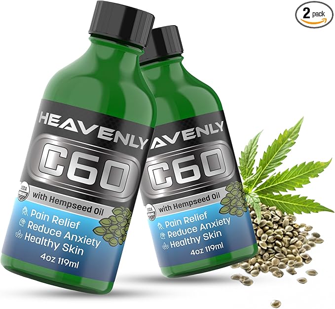 HNP Labs Premium C60 Supplement in Organic Hemp Seed Oil – Advanced Carbon 60 Formula for Cellular Wellness, Cognitive Clarity & Active Lifestyle Support