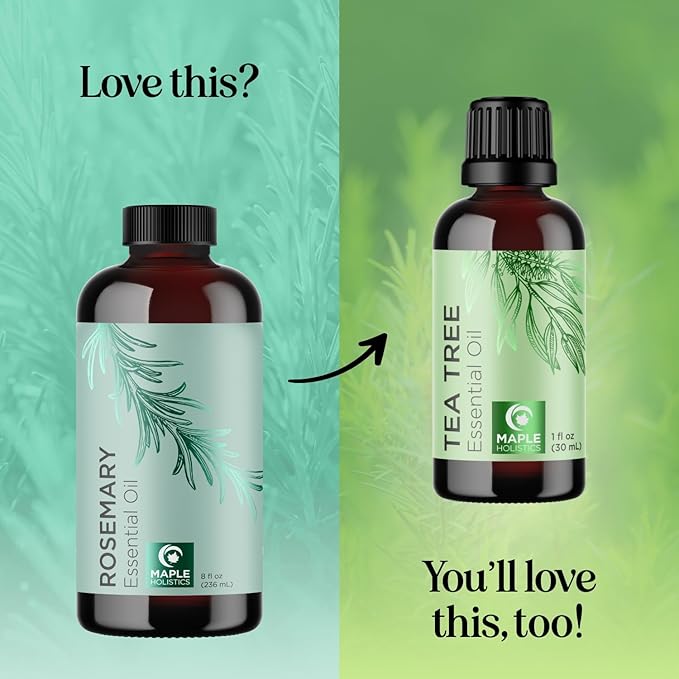 Pure Rosemary Essential Oil Bulk Size - Undiluted Rosemary Oil for Hair Skin and Nails and Refreshing Aromatherapy Oil for Diffusers - Cleansing Rosemary Essential Oil for Dry Scalp Care 8oz