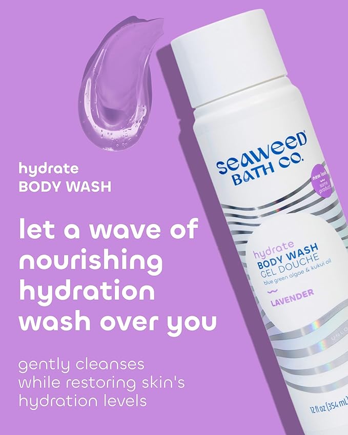 Seaweed Bath Co. Hydrate Body Wash, Lavender, 12 oz