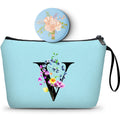 Birthday Friendship Womens Bridesmaid Proposal Coolest Gifts for Sister Teacher Coworkers Bride Personalized Travel Makeup Cosmetic Bag with Mirror Valentines Mothers Day Christmas Graduation F