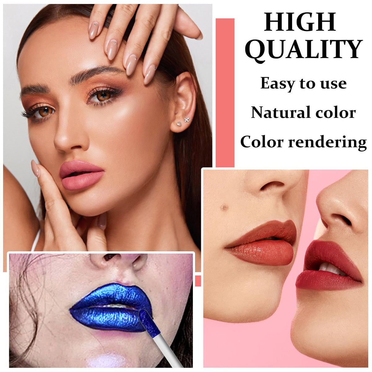 QIUFSSE Peel Off Lip Stain Lip Tint Matte Liquid Lipstick - 01