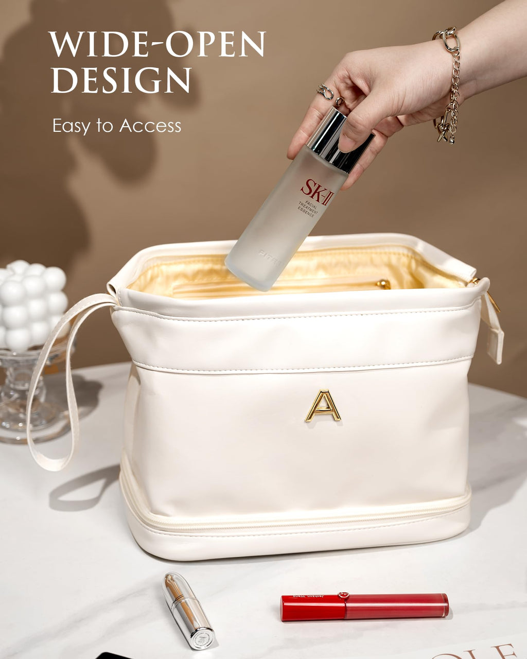 Vogewood Teen Girl Gifts Trendy Stuff, Initial Makeup Bags, Personalized