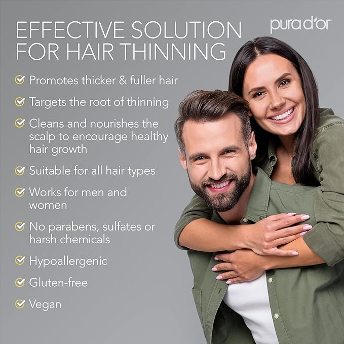 PURA D'OR Deep Moisturizing Biotin Hair Regrwoth Conditioner Thickens, Softens, & Moisturizes Dry, Frizzy, Damaged Hair w/Argan Oil, Pumpkin, Rosemary, Honeysuckle, Vitamin E, Men & Women, 16oz
