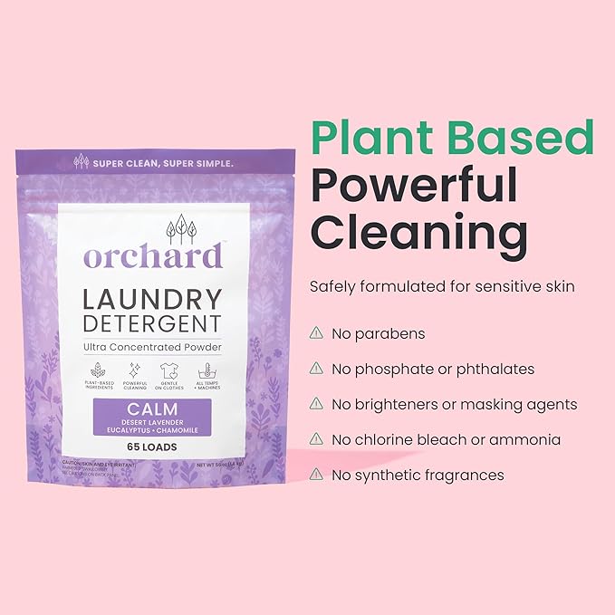Orchard Laundry Detergent Powder for Sensitive Skin - Lavender, 90 Loads