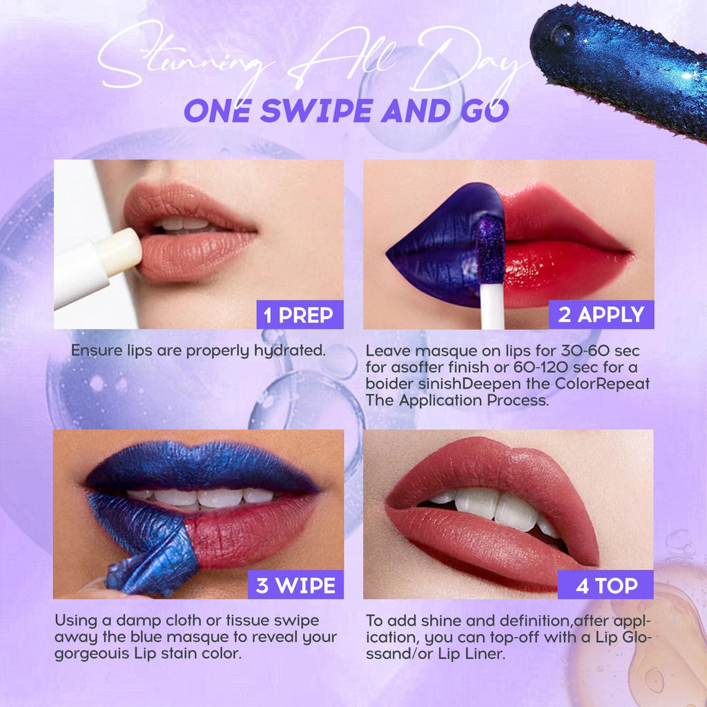 New Peel Off Lip Stain Lip Tint, Matte Natural Mist Lip Tinted, Waterproof Long-Lasting Tear-off Lip Gloss, All-Day Vibrant Kiss-Proof Lip Stain,Smudge & Transfer Proof Lip Stains Masque (02#)