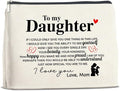UPNEGE Makeup Bag Daughter Gifts from Mom, Gifts for Daughter Cosmetic Bag Zipper Makeup Pouch Gift for Christmas Birthday Graduation