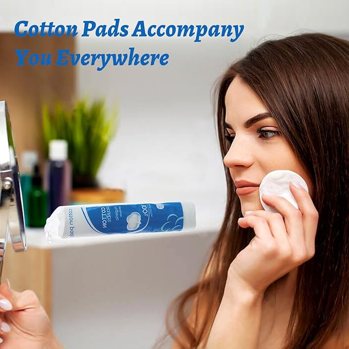 Simply Soft Cotton Rounds - 360 Count Premium Cotton Rounds for Face,Cotton Absorbent and Textured Cotton Pads,Makeup Remover Pads - Hypoallergenic, Lint-Free,for Removing Makeup,Nail Polish etc