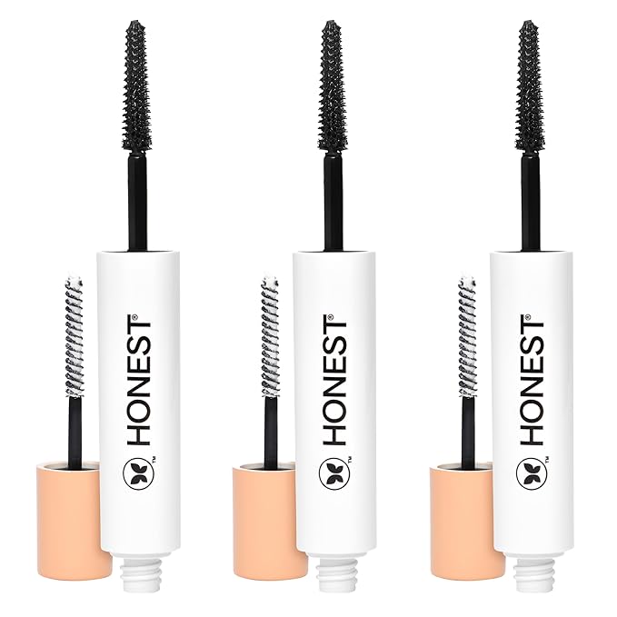 Honest Beauty 2-in-1 Extreme Length Mascara, Cruelty-Free, 0.27 fl oz, 3pk