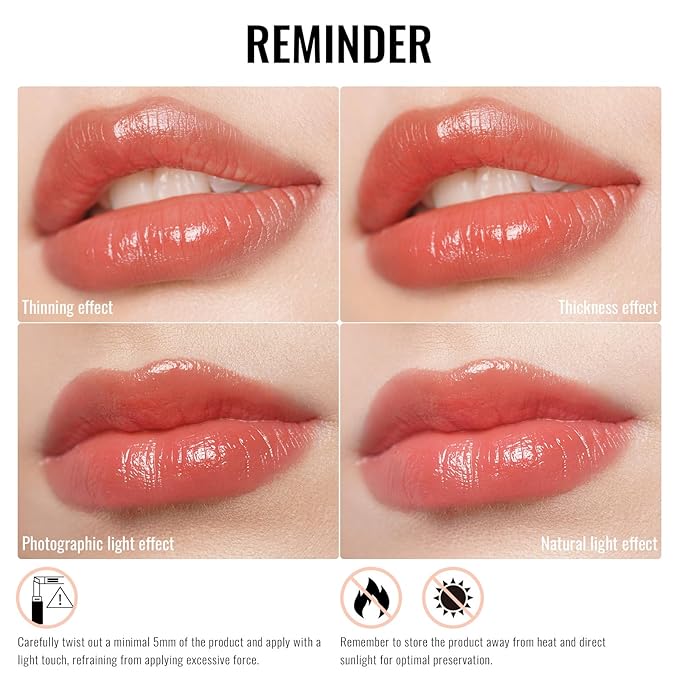 Oulac Moisture Nude Red Lipstick for Women, Hydrate Tinted Lipstick for Mother's Day, Tinted Lip Balm for Dry Lips, Juicy Look, Glossy Finish, Vegan, Cruelty-Free (16)