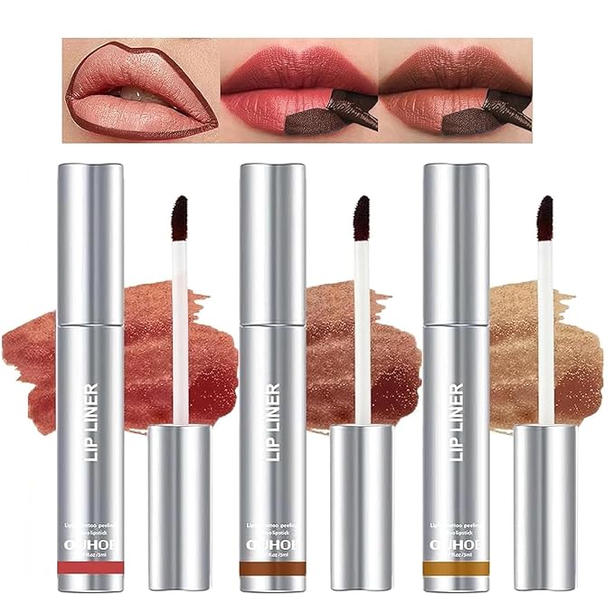 Petansy Detachable Lip Liner Set 3 Colors Peel lip liner Longwear and Pigmented Lip Pencil Peel Off Lip Stain