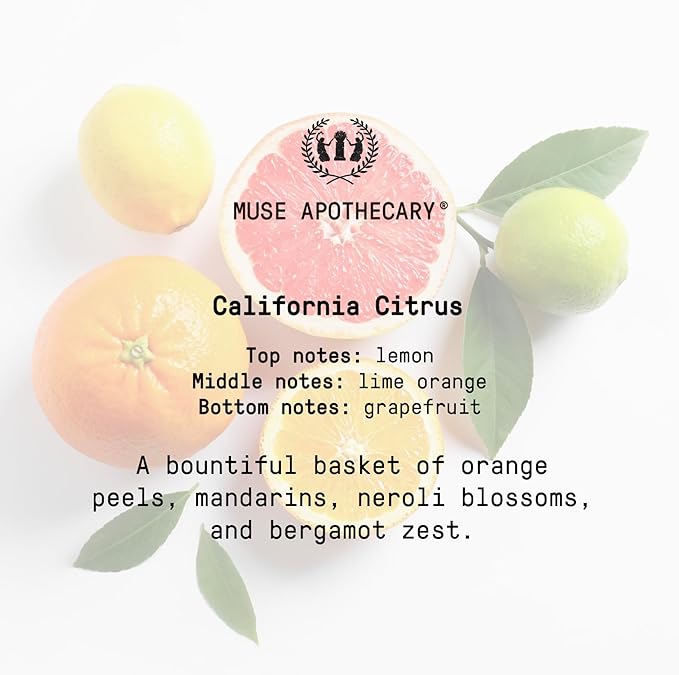 Muse Apothecary Muse Bath Apothecary Room Ritual - Aromatic and Relaxing Room Mist, 8 oz, Infused with Natural Essential Oils - California Citrus, 2 Pack